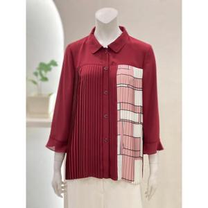 벨리시앙 세이브존01 프린트 플리츠 주름 셔츠형 재킷(2color) JK3304