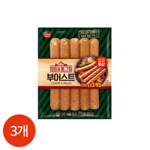 동원 캠핑 통 그릴 부어스트 500g x 3개