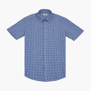 [크로커다일남성]변형 도트 프린트 슬림핏 반팔 셔츠 ARAZXPPWS2