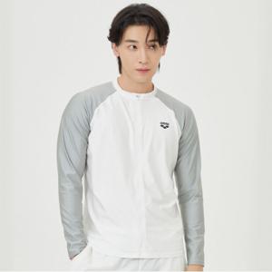 [아레나공식] 남성 선셋 릴렉스핏 집업 래쉬가드 A4BM1RR48WHT