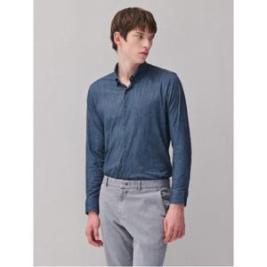 [갤럭시]멜란지 핀 스트라이프 저지 프린트 셔츠 네이비(GC4864M09R)