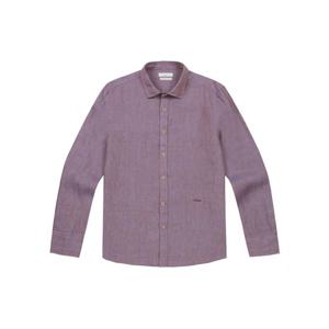 [페라로밀라노] (정가179000) 히든 버튼다운 린넨 긴팔 셔츠 바이올렛 (A0C820185)