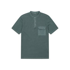 [페라로밀라노] (정가159000) 우븐 포켓 워싱 헨리넥 티셔츠 터콰이즈 (A0C125224)