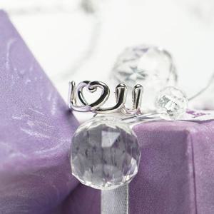 (폭스타일)(실버) 메이 하트 반지