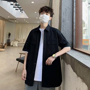 [리빌모아]남성 베이직 무지 투포켓 반팔 셔츠 DMS-SHH-SCC255