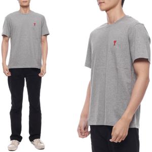 [아미(잡화)]24FW 남성 하트 로고 반팔티셔츠 (BFUTS001 724 055 M 24F)