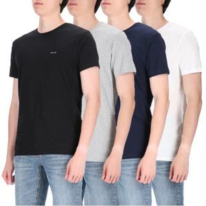 로고 M1A 389 M5PK 1A 남성 코튼 반팔티셔츠 5팩 1세트