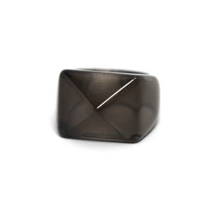 천연 스모키쿼츠 연수정 뾰족 원석반지 20호 24R-5021