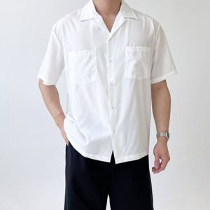 [리빌모아]남자 쿨 오버핏 무지 반팔 남방 셔츠 DJ4-SHH-SGSSSH3