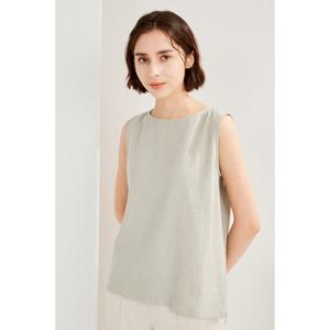 [유닛]린넨 혼방 크루넥 우븐 나시 [UFH2-WSN245N]