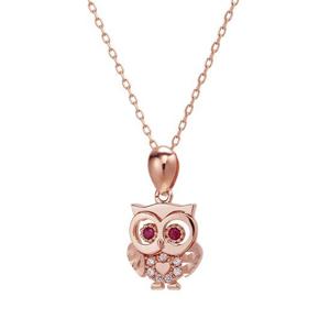 [모아르] 여자 18K 목걸이 체인 레이어드 행운의 부엉이