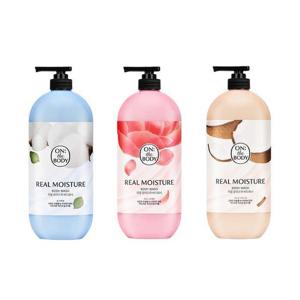온더바디 리얼모이스처 바디워시 900g x 3개(웜코튼/피오니/아몬드)