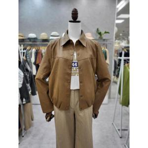 스테파니 세이브존05 카라 밑단 셔링 가죽 자켓 A24JK4311