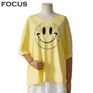 [포커스]브이넥스마일티셔츠 FBM4F7PTS0298_BP