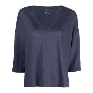 마제스틱 여성 네이비 7부 티셔츠 M011FTS740 COLV332