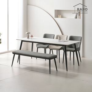 라로퍼니처 디럭스 1800 양면 세라믹 6인 식탁 세트(의자3+벤치)