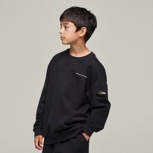 내셔널지오그래픽키즈 K244USW980 맨투맨 (기모) CARBONBLACK