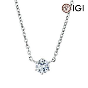 [한국금다이아몬드] 3부 랩 다이아몬드 목걸이 6프롱 IGI D VS1 14K
