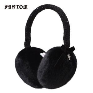 [팬텀] 여성 리본 장식 퍼 귀마개