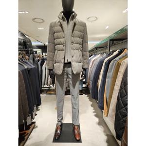 [바쏘]바쏘FW부드러운스웨이드원단이중패널탈부착그레이쟈파리구스점퍼(YBS4AU51)