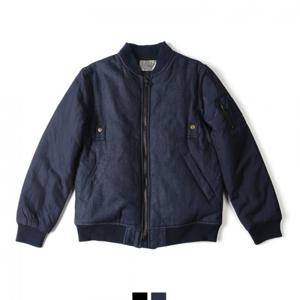 [리빌모아]남자 겨울 데님 배색 패딩 야구 점퍼 DMES-JUP-STS142