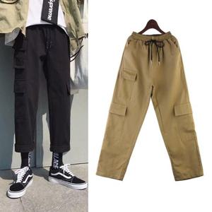 남자건빵바지 데이트룩 밑단 롤업 블랙 베이지 팬츠