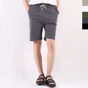 남자 린넨팬츠 여름 5부바지 바캉스 비치 캐주얼 팬츠