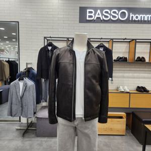 [바쏘옴므]이태리수입양가죽점퍼 wsy5ua07abk