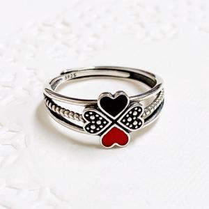 순은반지 하트여왕의 행운클로버 프리사이즈