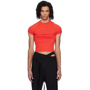 25 FW 오토링거 남성 레드 디컨스트럭트 티셔츠 241016M213007