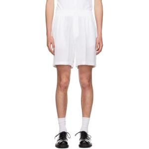 25 FW 이티스 남성 화이트 아니아라 쇼츠 241640M193000