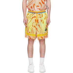 25 FW 비비안웨스트우드 남성 화이트   오렌지 복싱 쇼츠 231314M193011