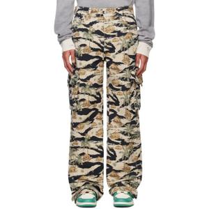 25 FW 아미리 남성 베이지 아미리 리피트 팜 M65 배기 카고 팬츠 242886M188002