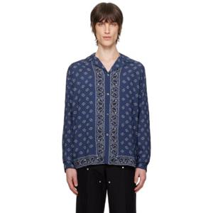 25 FW 팜앤젤스 남성 네이비 볼링 셔츠 241695M192012