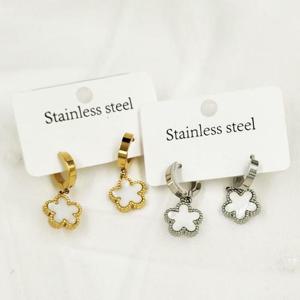 써지컬스틸 자개팬던트 원터치귀걸이