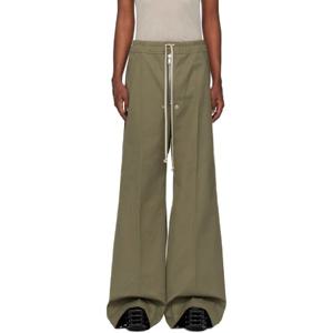 25 FW 릭오웬스 남성 카키 벨라 와이드 슬랙스 242232M191042