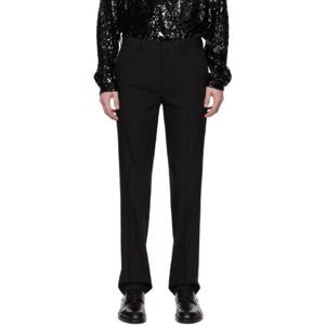 25 FW 드리스반노튼 남성 블랙 리넨 슬랙스 241358M191076