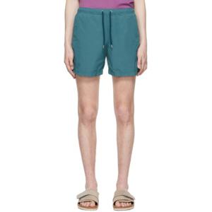 25 FW 아스페시 남성 블루 태피터 스윔 쇼츠 221277M193001