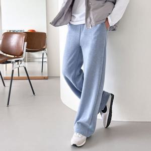 와이드 남자 기모 바지 밴딩 남성 골지 츄리닝 바지