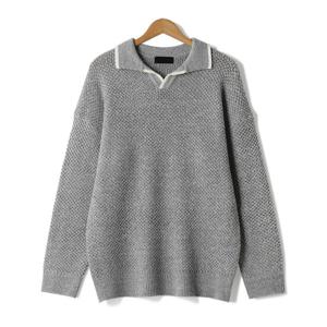 [엠엔씨][MNC] 오픈카라 박스핏 벌집니트 (MDKN936SO)