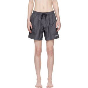 25 FW 베르사체 남성 그레이 리버서블 바로코 스윔 쇼츠 241653M208044