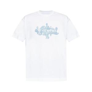 지방시 반팔 티셔츠 BM71MG3YPL 100 WHITE