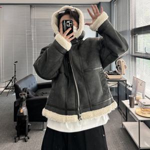 유인맨즈 / 남자양털무스탕 레더무스탕 남성퍼자켓