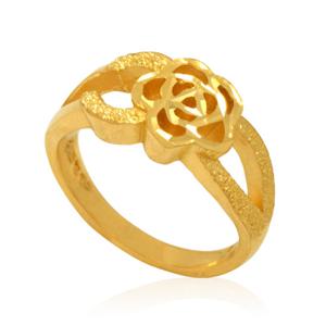 [골드모아] 여자 순금 반지 7.5g [반짝이 큐트장미]