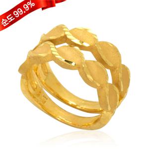 [골드모아] 여자 순금 쌍가락지 반지 11.25g 24K [트위스트]
