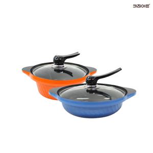 키친아트 Y시리즈 주물냄비 세라믹코팅 냄비세트 2종G 양수20+전골24