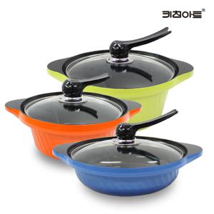 키친아트 Y시리즈 주물냄비 세라믹코팅 냄비세트 3종C 양20+양24+전24