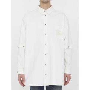 오프화이트 긴팔 셔츠 OMYD059S24DEN001 WHITE