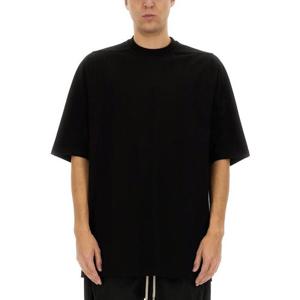 릭오웬스 남성 블랙 반팔 티셔츠 RU01E5249_BA09