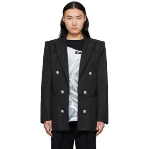 25 FW 발망 남성 블랙 버튼 블레이저 251251M195004